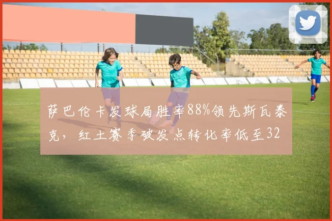 萨巴伦卡发球局胜率88%领先斯瓦泰克，红土赛季破发点转化率低至32%